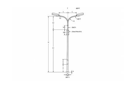 Special Street Lighting Poles With 3 – 5 Meters Height